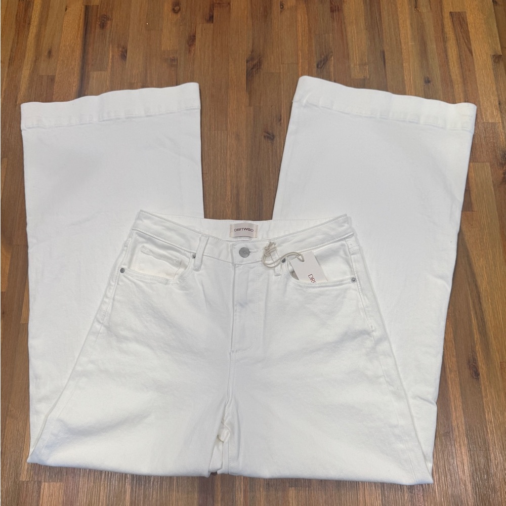 Driftwood Women Martha White Denim Wide Leg Jeans - Picture 3 of 5